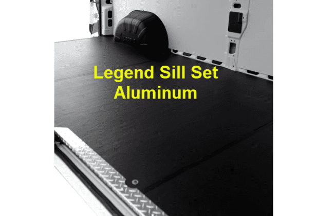 Legend Aluminum sill set installed in a RAM ProMaster.