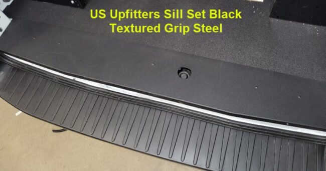 US Upfitters black textured grip steel installed in a Ford Transit.
