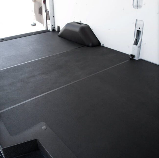 View of Legend Stabiligrip floor installed in a Ford Transit van.