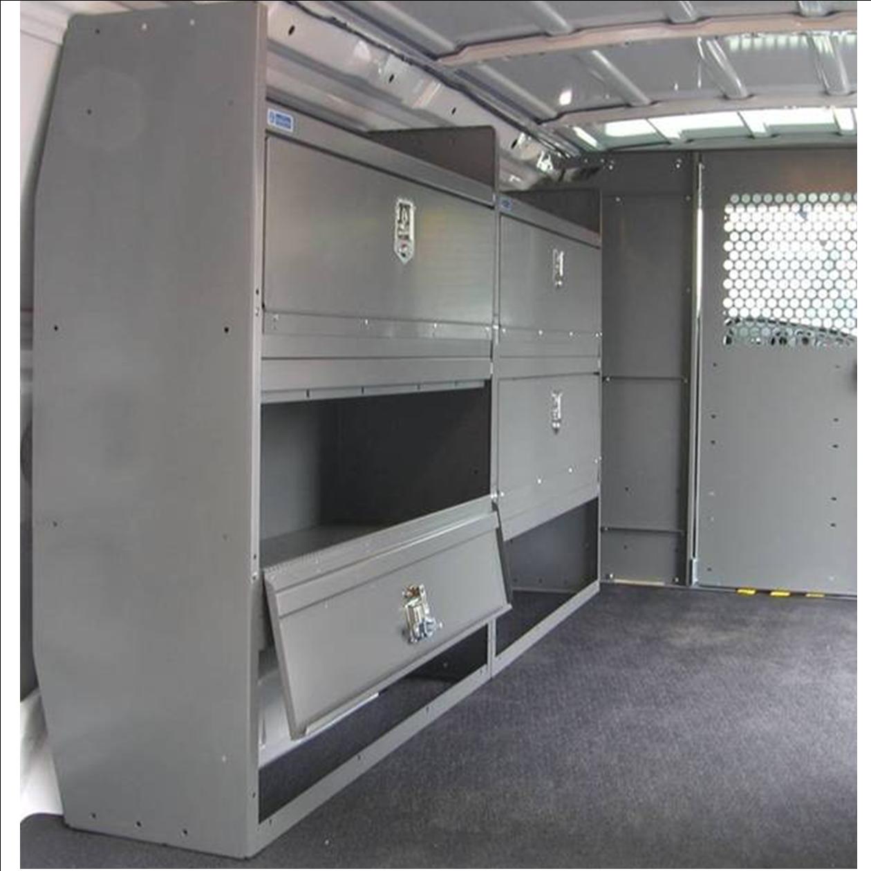 Adrian Steel Locker Storage Package U, Shelves For Cargo Vans