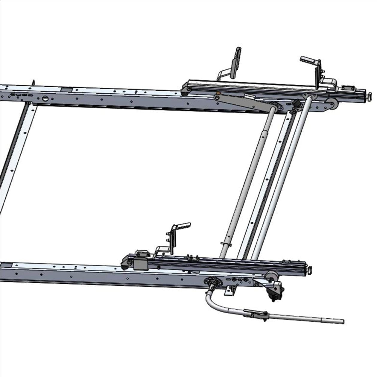 Adrian Steel Double Drop-Down Ladder Rack for Ford Transit | U.S. Upfitters Adrian Steel Drop Down Ladder Rack Parts
