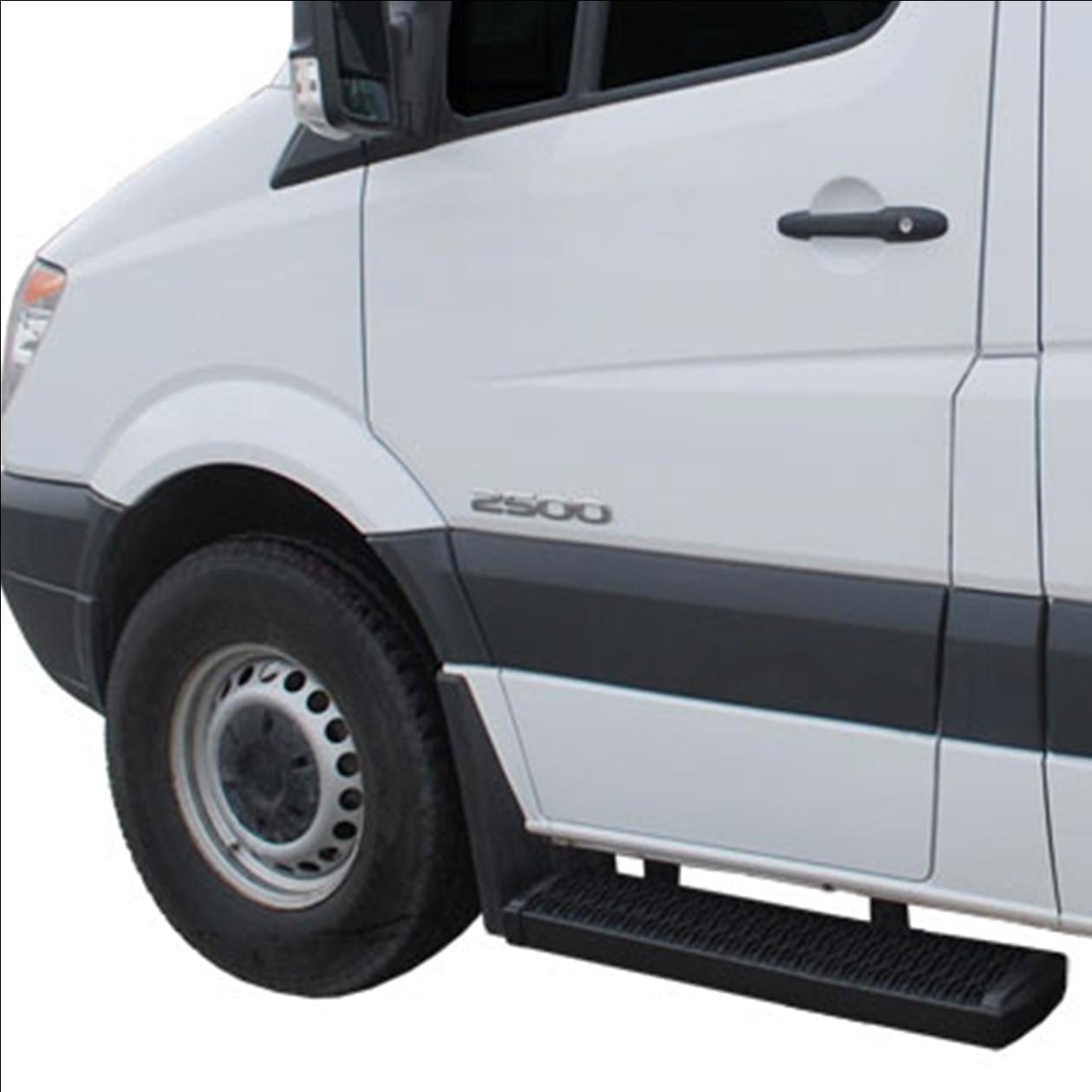 Freightliner LUVERNE 415036-400741 Grip Step Black Aluminum 36-Inch Cargo Van Running Boards for Select Dodge 3500 Mercedes-Benz Sprinter 2500 