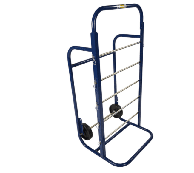 Vertical view of Current Tools brand heavy duty dolly wire reel cart model 501.