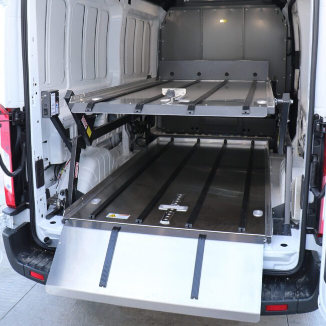 View of a Link brand DD2000-XLC installed in the back of a van.