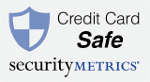 Credit card safe Security Metrics certified logo