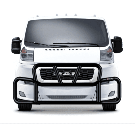 Front view of Ex-Guard grille installed on a Ram ProMaster.